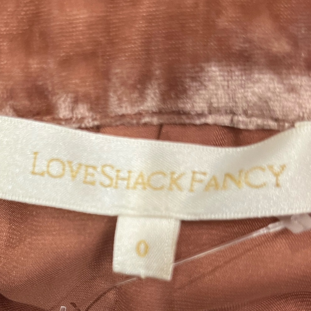 Love Shack Fancy velvet Mini Skirt Size 0 - Picture 2 of 3